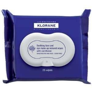 Klorane Soothing Eye & Face Make Up Removal Wipes with Cornflower 25 