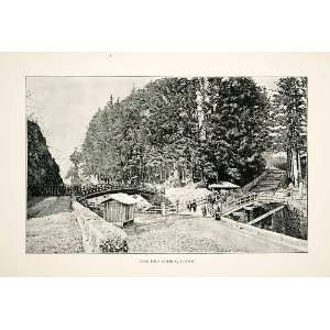  1891 Print Shinkyo Red Sacred Bridge Nikko Japan Daiya 