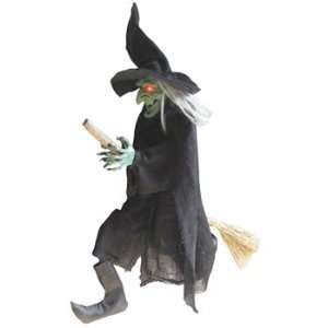  Witch Hanging On A Broom 40 inch Halloween Prop