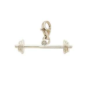  Rembrandt Charms Barbells Charm with Lobster Clasp, Gold 