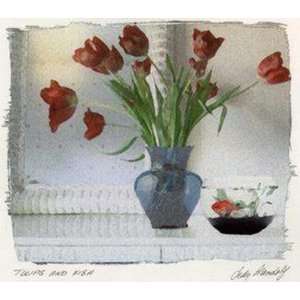  Tulips and Fish by Judy Mandolf 6x4