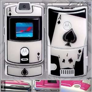  Motorola V3 & V3c Ace of Spade Card GEL Skin Faceplate 
