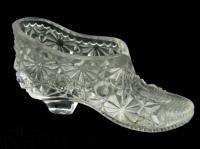 Vintage Mini Fenton Clear Glass Shoe Button Daisy  