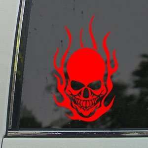  DEVIL DEMON SKULL DEATH Red Decal Truck Window Red Sticker 