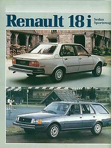 1983 Renault 18i Sedan and Wagon Brochure  Nice  