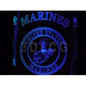  United States Marine Corps U.S.M.C. O 2 3D Laser Etched 