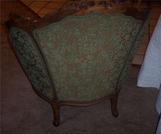 Mahogany Carved French Armchair Parlor Chair  