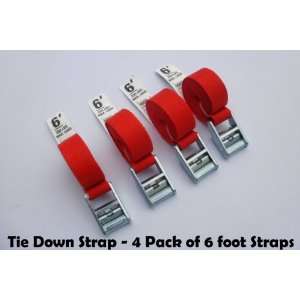   Tie Down and Cargo Straps  4 Pack of 6 foot Straps
