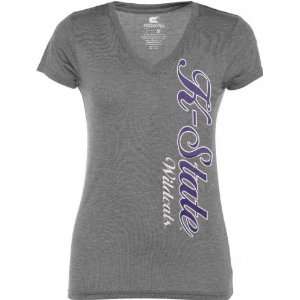 Kansas State Wildcats Womens Heathered Charcoal Cannon Tee  