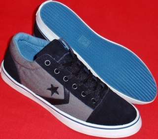   Youth Gray CONVERSE ALL STAR PLAYER LO Leather Sneakers Shoe 11  