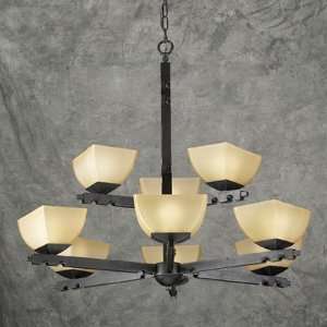 PLC Lighting 13419 ORB Oil Rubbed Bronze Camille Transitional 9 Light 
