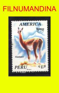 PERU 1995 UPAEP AMERICA 1993 FAUNA YV 1053 Mi1550 MNH  
