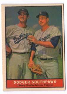   Topps Dodger Southpaws   Sandy Koufax/Johnny Podres   card #207  