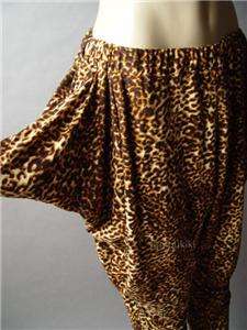 SAFARI Leopard Print Jodhpur Drop Crotch Trooper Pant L  