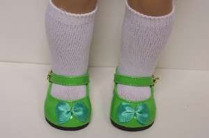 LIME GREEN Patent MJ Doll Shoes w/BUCKLE For AMERICAN GIRL♥  