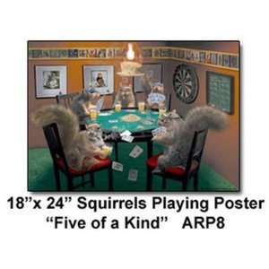 New Arundale Squirrels Playing Poker Poster 24 Inch High Quality 