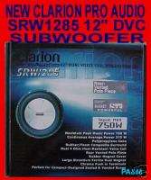 CLARION SRW1285 750W 12 SUBWOOFER NEW FREE CONT USA SH  