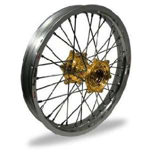 Pro Wheel Pro Wheel 3.50x17 Super Moto Front Wheel   Silver Rim/Gold 