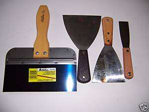 4pc DRYWALL TAPE & PUTTY KNIVES NEW  