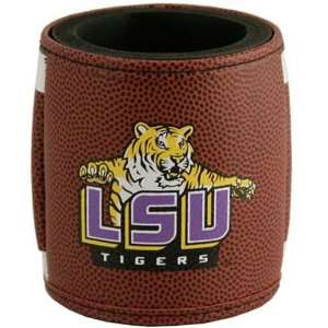 LSU Tigers Brown Football Can Coolie 
