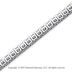    14k White Gold Side Box 5.20 Carat Diamond Tennis Bracelet Jewelry