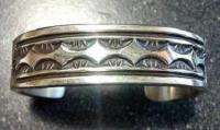   American Navajo Mary & Ken Bill LRG Sterling Silver Cuff Bracelet s7