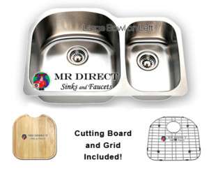 Undermount Kitchen Sink, Grid & Cutting Board Package  