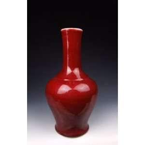  one Sacrifice red Glaze Porcelain Vase, Chinese Antique 