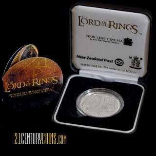2003 New Zealand Lord Of The Rings $1 Silver PROOF Coin RARE  