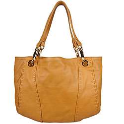 Made in Italy Desmo Camel Deerskin Tote  