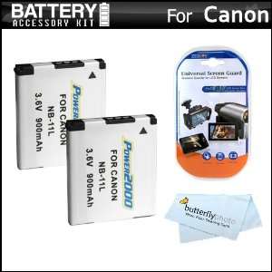  2 Pack Battery Kit For Canon Powershot Elph 320 HS Digital 