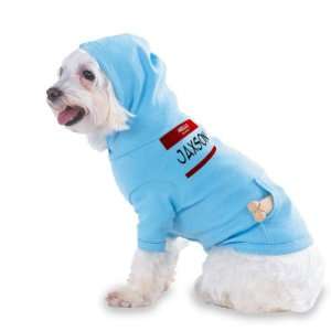 name is JAXSON Hooded (Hoody) T Shirt with pocket for your Dog or Cat 