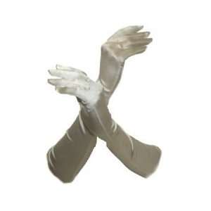  Satin Opera Gloves 23 length (IVORY) 