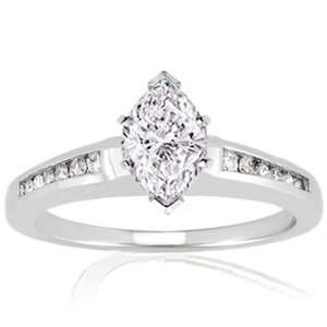 1.20 Marquise Shape Diamond Engagement Ring SI3 EGL 