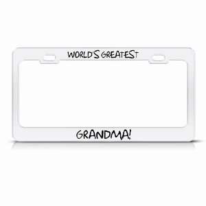   Greatest Grandma Metal License Plate Frame Tag Holder Automotive