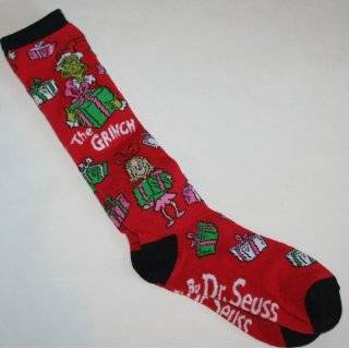 Dr. Seuss The Grinch Christmas Girls Knee Sock   (1)   Shoe