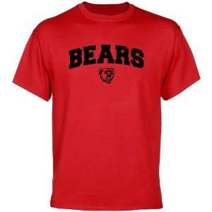  NCAA Bridgewater State Bears Red Logo Arch T shirt Sports 
