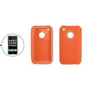   Orange Rhinestone Silicone Skin Case for Apple iPhone 3G Electronics