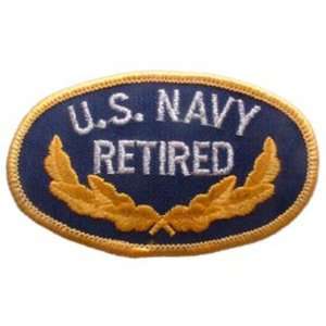  U.S. Navy Retired Patch Blue & Yellow 3 Patio, Lawn 