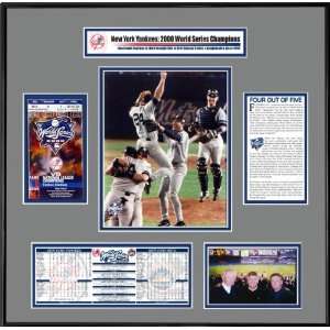 2000 World Series Ticket Frame New York Yankees   Team Celebration 