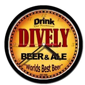  DIVELY beer and ale cerveza wall clock 