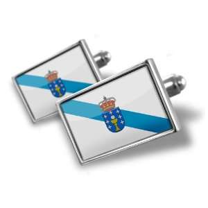  Cufflinks Galicia Flag region Spain   Hand Made Cuff 
