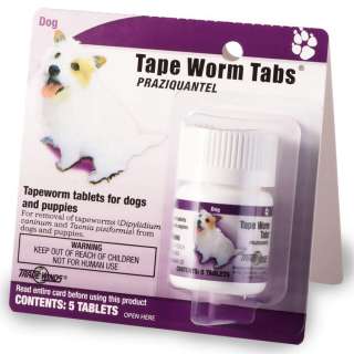 Tape Worm Tabs for Dogs (5 tablets)  