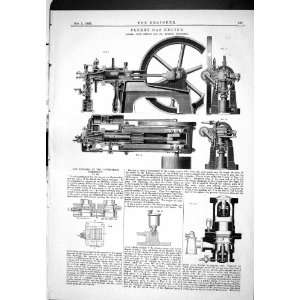  1885 ENGINEERING CLERK GAS ENGINE STERNE LONDON INVENTIONS 