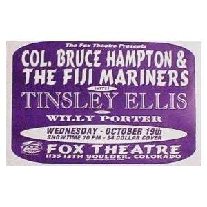  Col. Bruce Hampton Handbill Poster and Fiji Mariners 