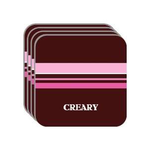   CREARY Set of 4 Mini Mousepad Coasters (pink design) 