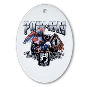   (Oval) POWMIA All Gave Some Some Gave All Eagle 