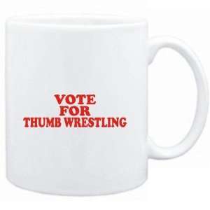  Mug White  VOTE FOR Thumb Wrestling  Sports