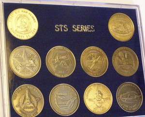 SPACE SHUTTLE NASA MISSION COIN SET OF 3RD TEN LAUNCHES  