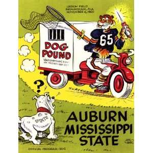  1965 Auburn vs. Mississippi State 36 x 48 Canvas Historic Football 